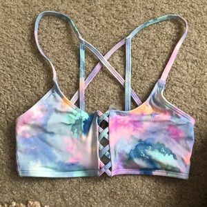 PINK Tie Dye Bathing Suit Top